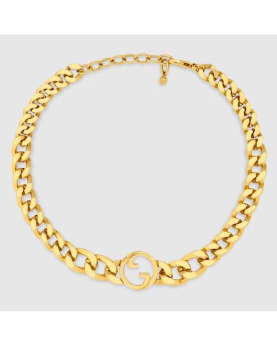Gucci Blondie Interlocking-g Gold-toned Metal Necklace - Metallic