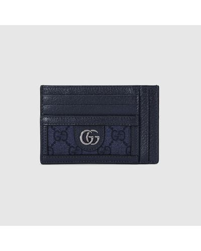Gucci Porte-cartes Ophidia GG - Bleu