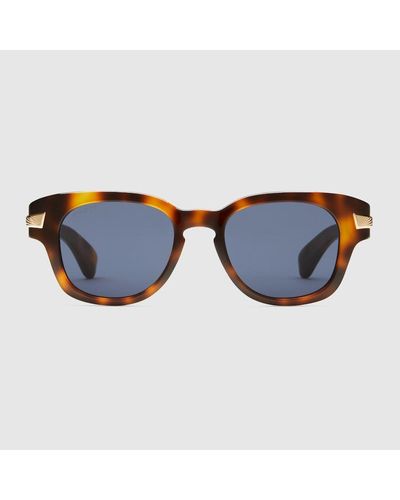 Gucci Sonnenbrille Mit Ovalem Rahmen - Blau