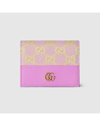 Gucci Tarjetero Plegable con GG - Rosa