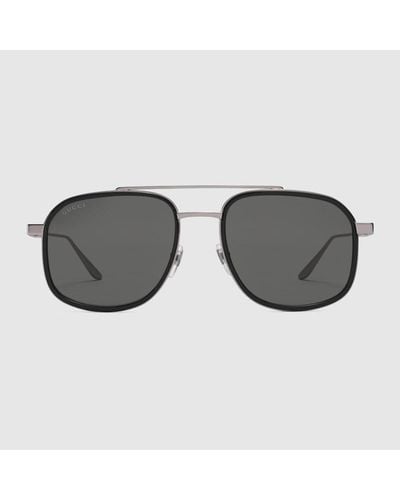 Gucci Sonnenbrille Mit Rahmen Im Navigator-Stil - Schwarz