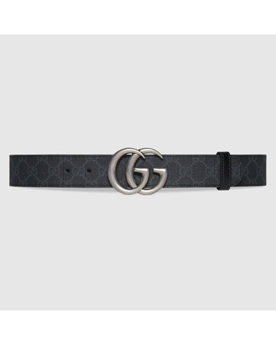Gucci Cinturón GG Marmont Reversible - Negro