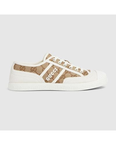 Gucci Monogrammed Sports Shoes, - Natural