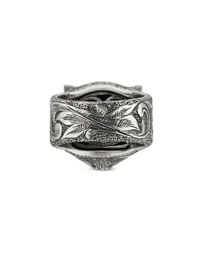 gucci garden feline head ring