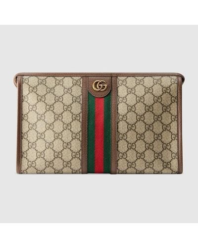 Gucci Ophidia GG Pouch - Brown