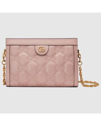 Gucci Kleine Tasche Aus GG Matelassé-Leder - Pink