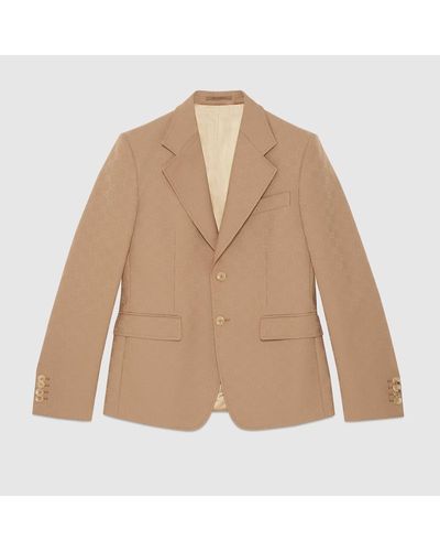 Gucci GG Polyester Jacket - Natural