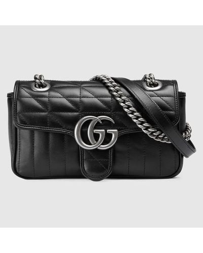Gucci GG Marmont Mini-Schultertasche - Schwarz
