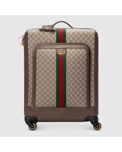 Gucci Maleta Mediana con Ruedas Savoy GG - Marrón