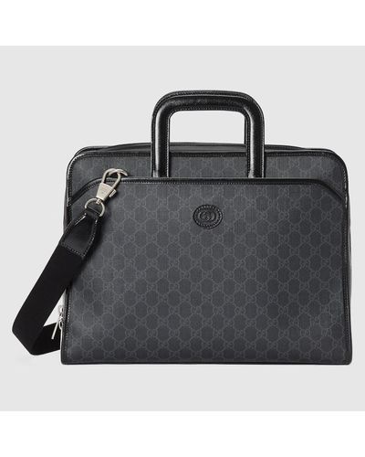 Gucci Briefcase With Interlocking G - Black