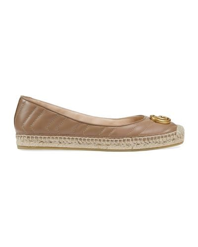 gucci leather espadrille with double g