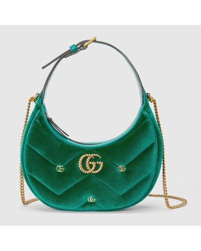 Gucci GG Marmont Half-moon-shaped Mini Bag - Green