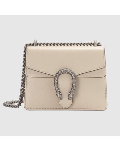Gucci Dionysus Mini Leather Bag - White