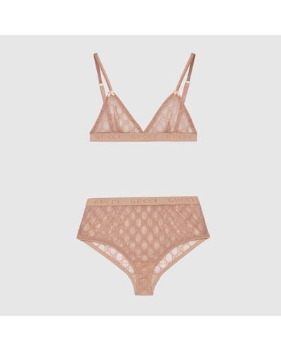 Gucci GG Tulle Lingerie Set - Pink