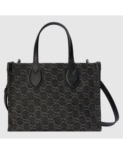 Gucci Ophidia GG Medium Tote Bag - Black