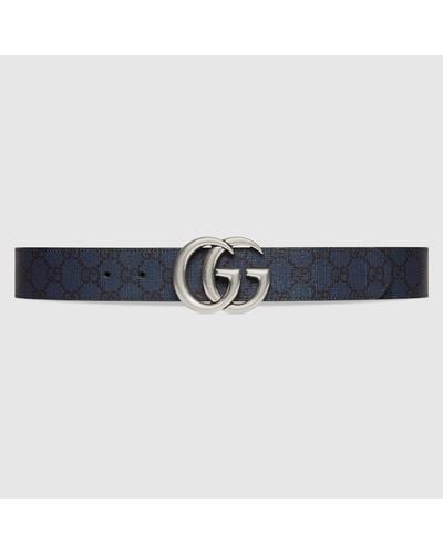 Gucci Cintura Reversibile GG Marmont - Blu