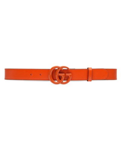Gucci GG Marmont Thin Belt - Orange