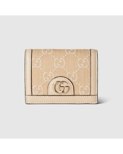 Gucci Portefeuille Porte-cartes Ophidia GG - Neutre