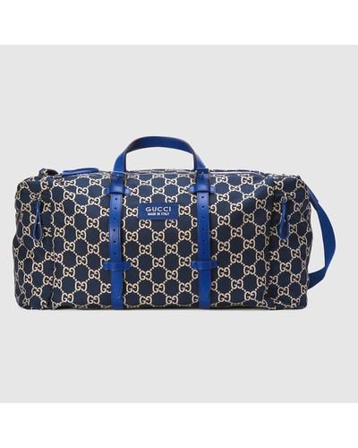 Gucci Bolsa de Viaje de Poliéster con GG Maxi - Azul