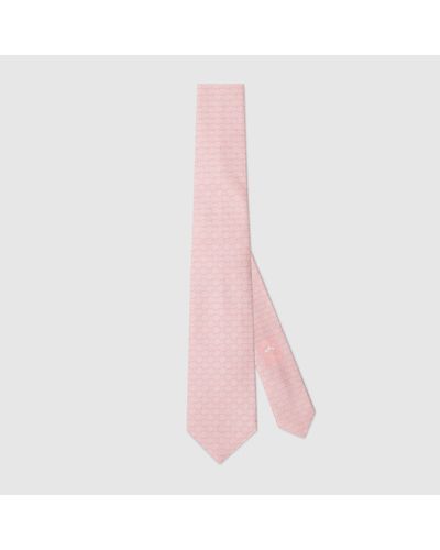 Gucci Krawatte aus GG Seidenjacquard - Pink
