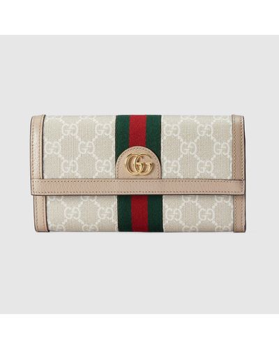 Gucci Ophidia Continental Brieftasche Mit GG - Natur