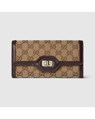 Gucci Luce Continental Wallet - Brown