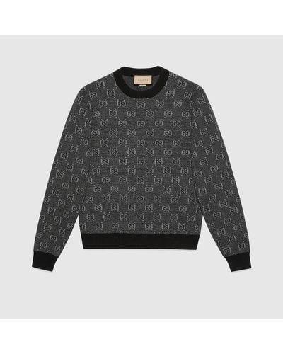 Gucci GG Wool Jacquard Sweater - Grey