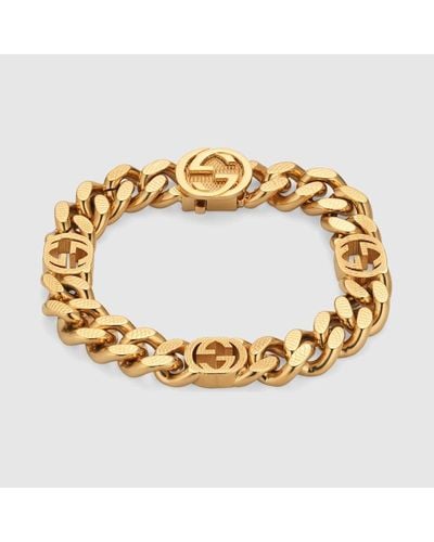 Gucci Bracelet With Interlocking G - Metallic