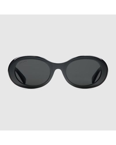 Gucci Gafas de Sol con Forma Ovalada - Negro
