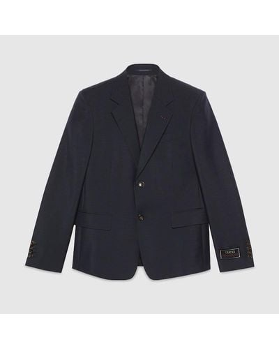 Gucci Wool Mohair Formal Suit - Blue