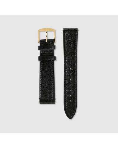 Gucci Grip Armband aus Leder, 38 mm - Schwarz