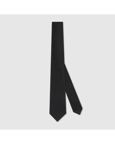 Gucci Allover Silk Tie - Black