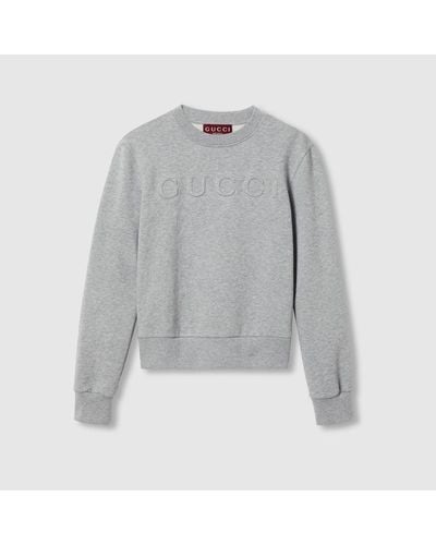 Gucci Cotton Jersey Sweatshirt - Grey