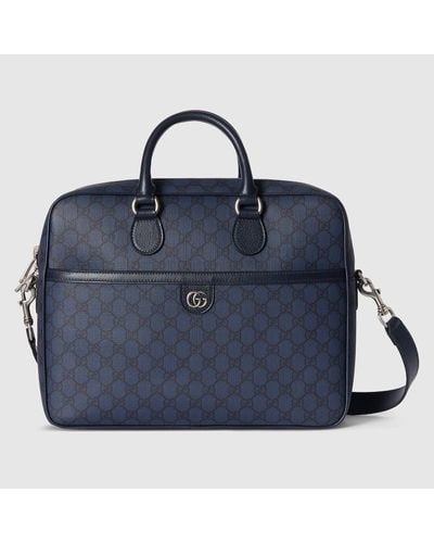 Gucci Ophidia Medium GG Briefcase - Blue