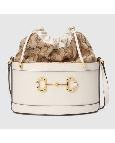 Gucci Horsebit 1955 Bucket Bag - Weiß