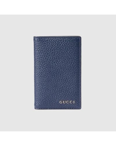 Gucci Long Card Case With Logo - Blue