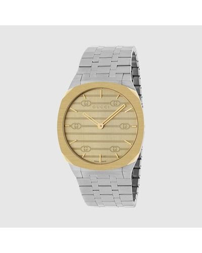 Gucci 25h Watch, 34mm - Metallic