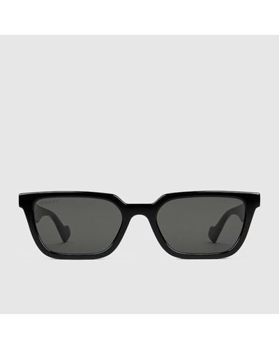 Gucci Sonnenbrille Mit Rechteckigem Rahmen - Schwarz