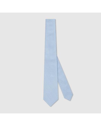 Gucci Allover Silk Tie - Blue