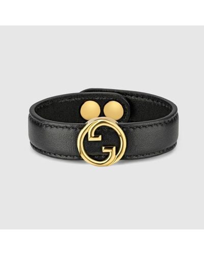 Gucci Armband Mit Rundem GG - Schwarz