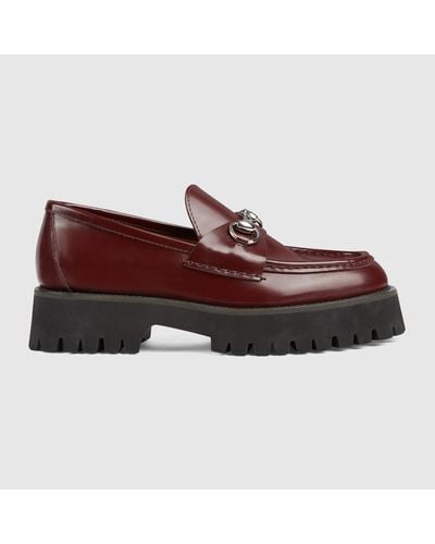 Gucci Loafer With Horsebit - Red