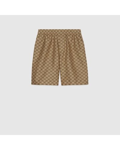 Gucci Shorts mit GG Supreme-Muster - Natur