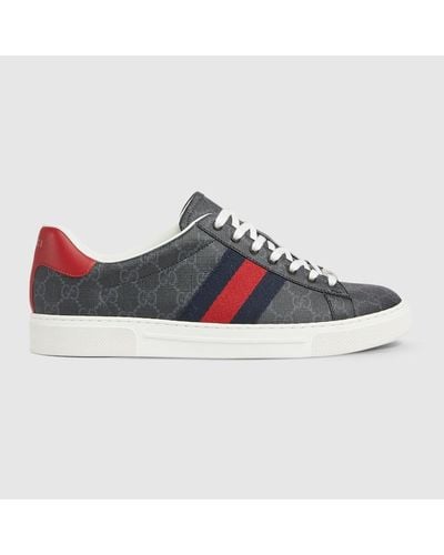 Gucci Ace Sneaker With Web - Blue