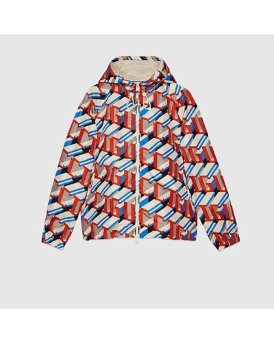 Gucci Pixel Print Nylon Jacket - Multicolour