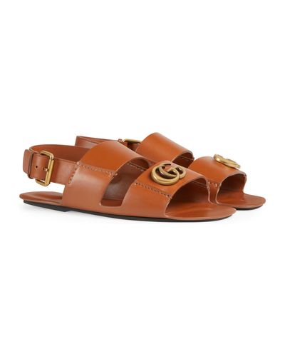 mens gucci leather slides