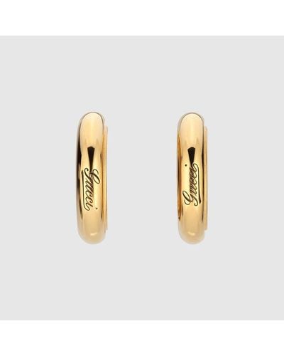 Gucci Hollow G Motif Earrings - Metallic