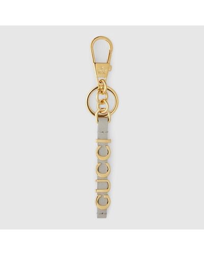 Gucci Keychain With Script - Metallic