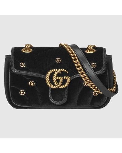 Gucci GG Marmont Mini-Schultertasche - Schwarz