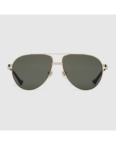 Gucci Sonnenbrille Mit Rahmen Im Navigator-Stil - Braun