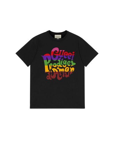 Gucci ' Prodige D'amour' Print T-shirt - Black